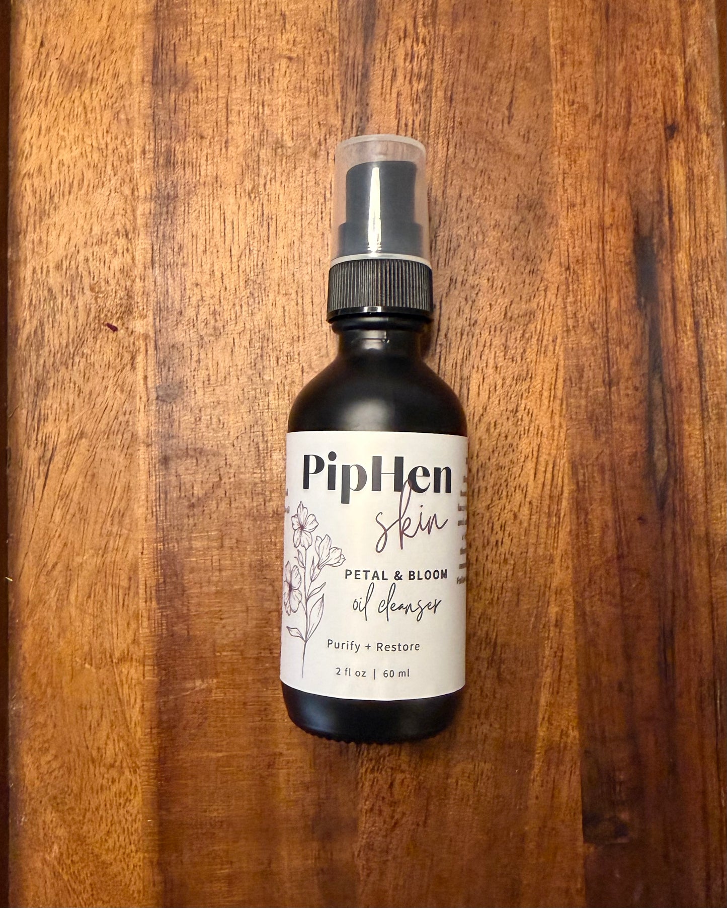 Petal & Bloom oil cleanser: Purify + Restore
