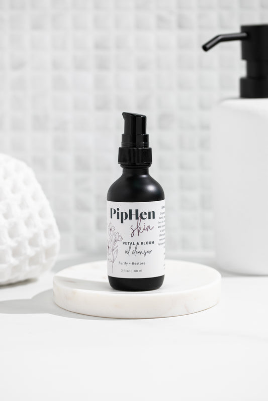 Petal & Bloom oil cleanser: Purify + Restore